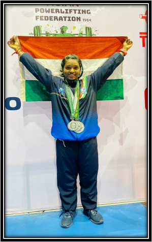 Rasika Avere receiving Gold Medal in Asian Games